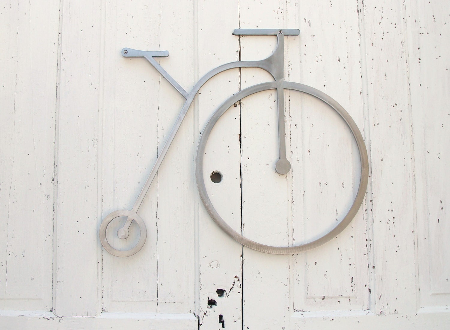 Metal Wall Art Bike Sculpture Penny Farthing Bicycle Wall Hanging Home Office Children Modern Industrial 23 x 28