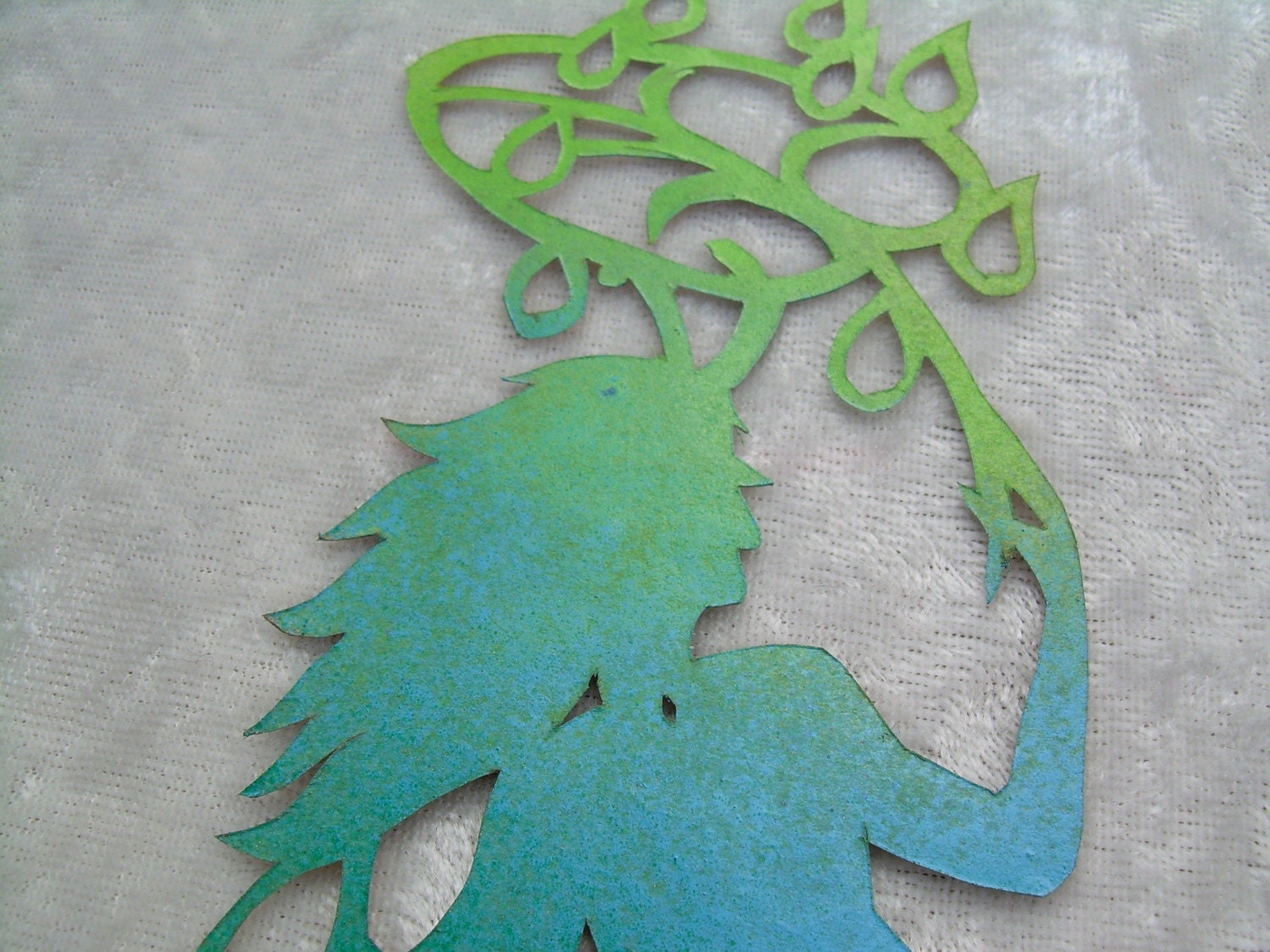 Fairy of Water Bookmark, Papercutting Art
