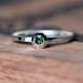 Tsavorite garnet ring - green garnet - gemstone ring - stack ring -recycled sterling silver - January birthstone - emerald like - size 7