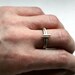 Modern stack rings - geometric rings - 14k gold and recycled sterling silver - recycled - eco friendly - metropolis - made to order
