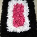 T-Shirt Cotton Shag Area Rug PHOTO PROP Black White Pink