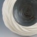 Carved Sculptural Ceramic Pottery Vessel: Creamy Porcelain