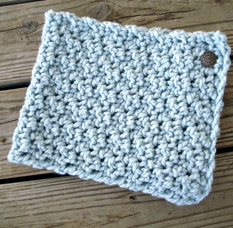 Hand Crocheted Cowl - The Lucienne Cowl Scarf in Glacier Blue - READY TO SHIP
