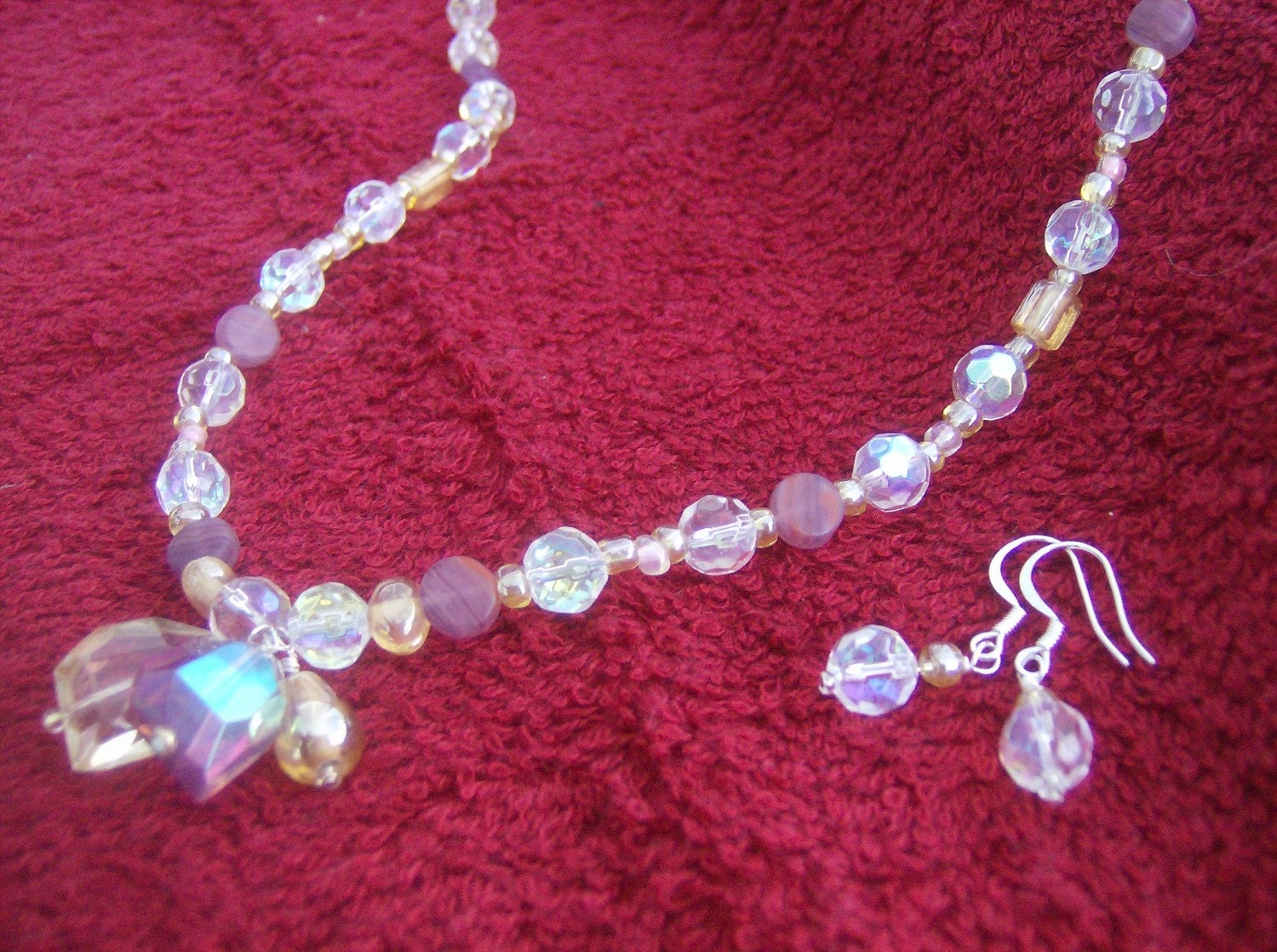 Princess Kalina Faceted Necklace and Earring Set