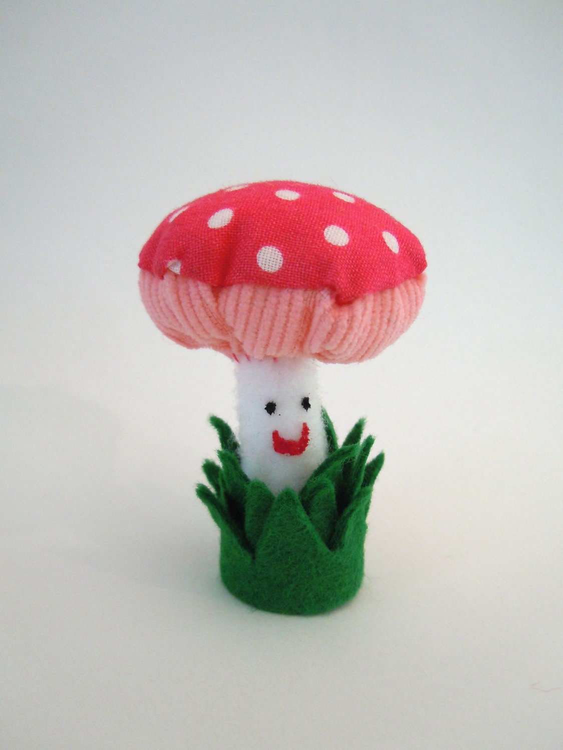 Happy Pink Plush Mushroom