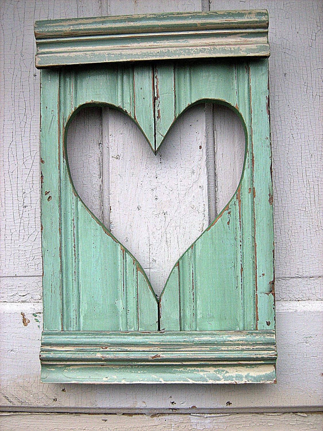 Mint Green Heart Shutter