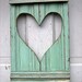 Mint Green Heart Shutter
