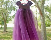 Purple Flower Girl Dress