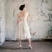 Cypress Eco Wedding Gown, Cut Out Low Back with Straps, Short