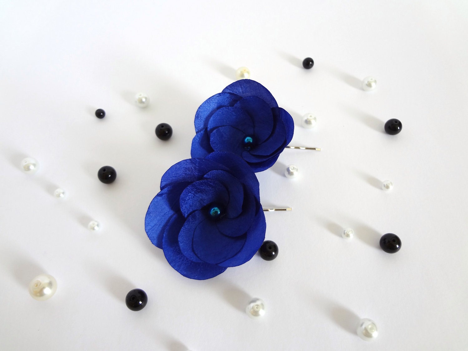 Cobalt Blue Hair Pins or Shoe Clips