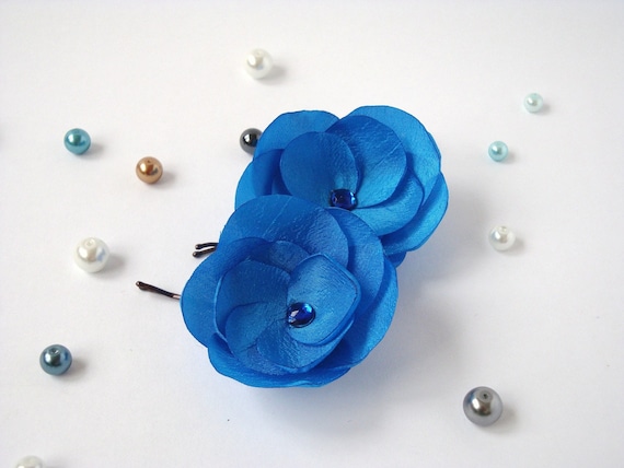 Ocean Blue Hair Pins or Shoe Clips