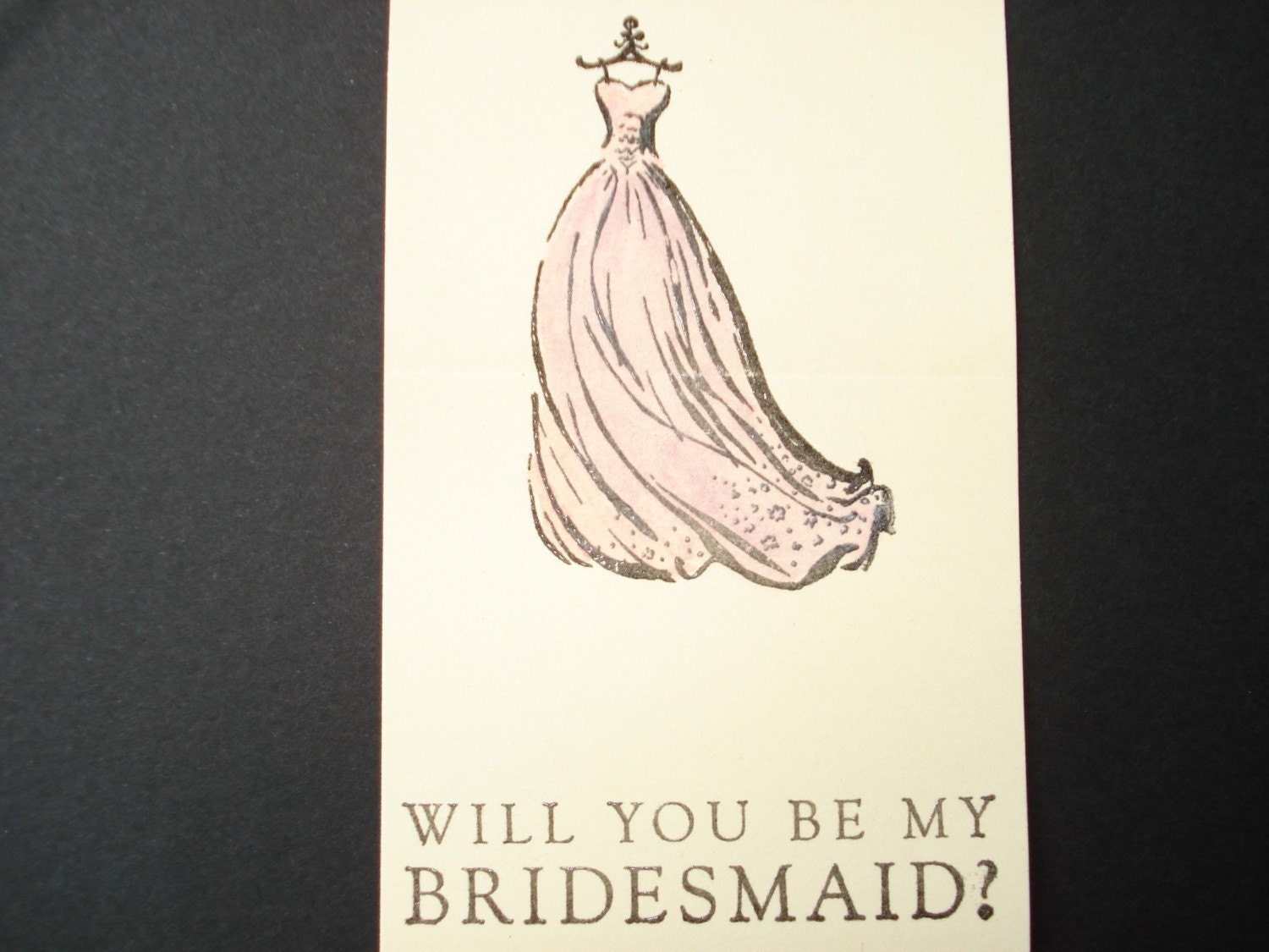 Will you be my Bridesmaid -- Pop the question to your Girlfriends -- hang on a pink bottle of wine (Set of 5) Hand dusted in Fairytale Pink