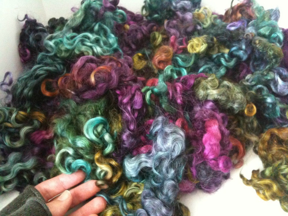 Gotland Handdyed Lamb Fleece 50g (1.76 oz) - TOUMALINE