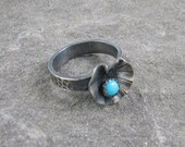 Turquoise Lily Pad Ring- 5 3/4