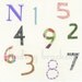 Alphabet Nursery Art Print Letter N as in Numbers
