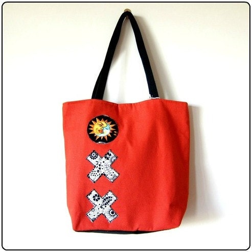 Orange Tic Tac Toe Tote SALE