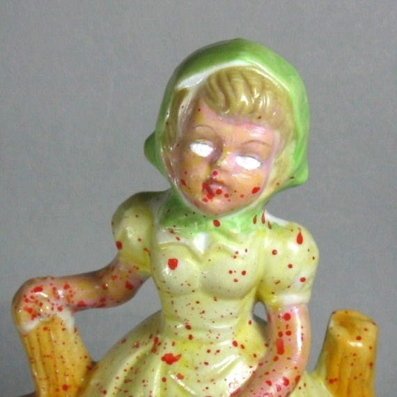 Horror Zombie Girl Cute Creepy Lowbrow Art Zombie Pet Deer
