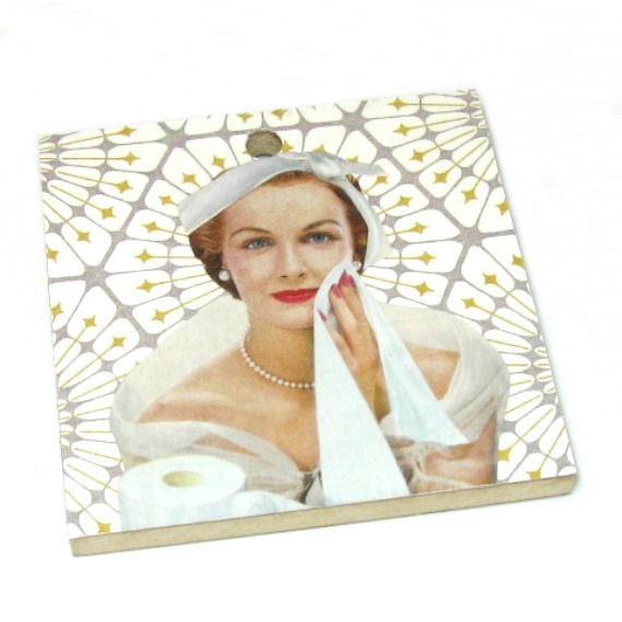 Retro Bathroom Home Decor Toilet Paper Queen Wall Decor