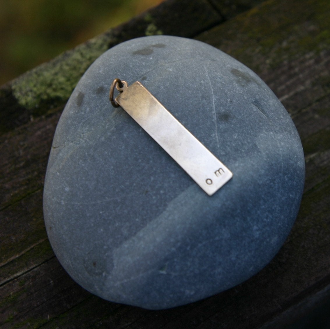 SALE om . a (brass) soul mantra necklace