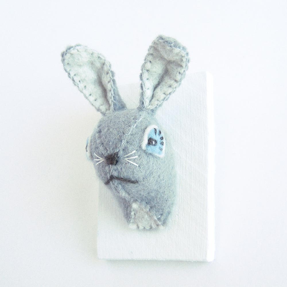 Bunny Rabbit 10 Wearable, Mini Feltidermy