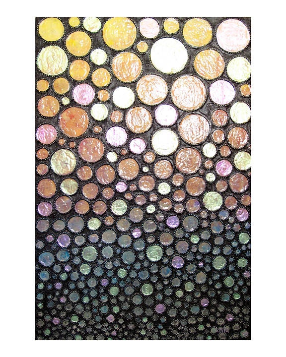 The Journey : Sacred Circles, Modern Meditation - 11x14 Metallic Print