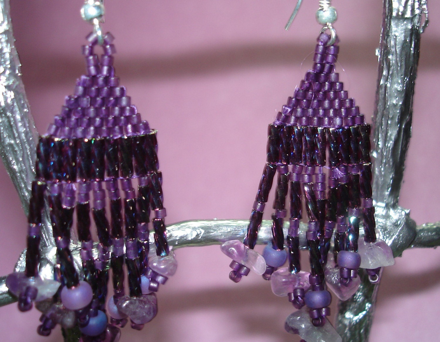 Plum Swirl Earrings