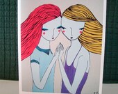 Sisters - Blank Greeting Card