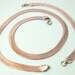 Vintage retro 1980s rhodium wide snake chain necklace and bracelet set
