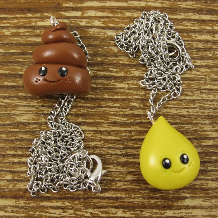 Best Friends Necklace Set - Pee and Poop Tiny