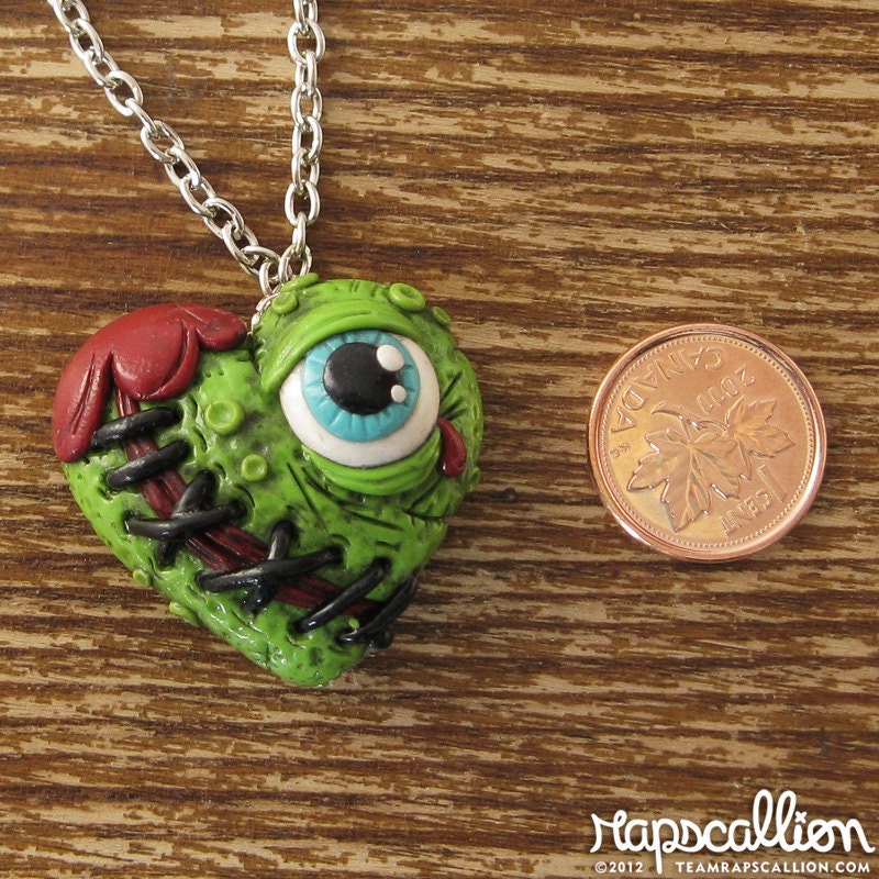 Zombie Eyeball Locket Necklace