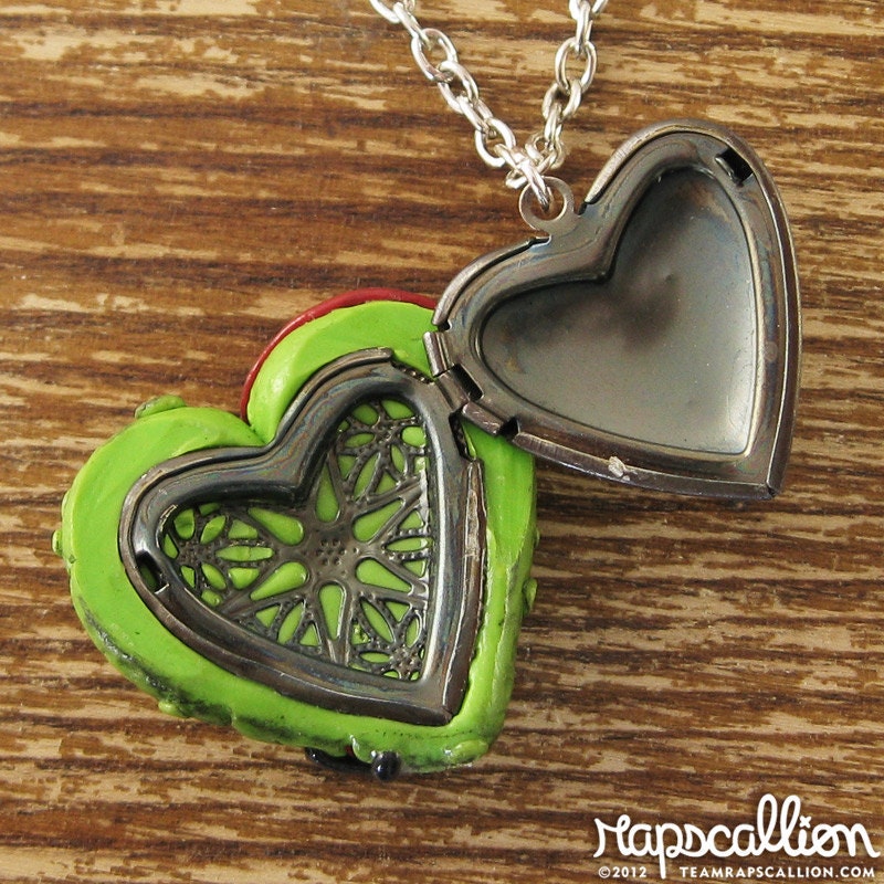 Zombie Eyeball Locket Necklace