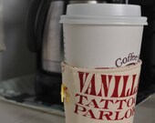 Fabric Coffee Sleeve in Vanilla Tattoo
