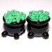 SALE Bubble Bubble Pair of Lampwork Cauldrons by Cara