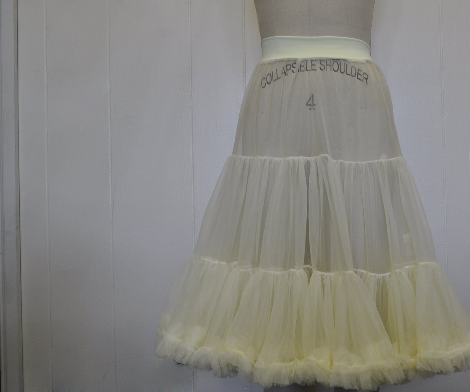 Single Layer Deep Ivory Knee Length Wedding Chiffon Petticoat-----------------available in other color