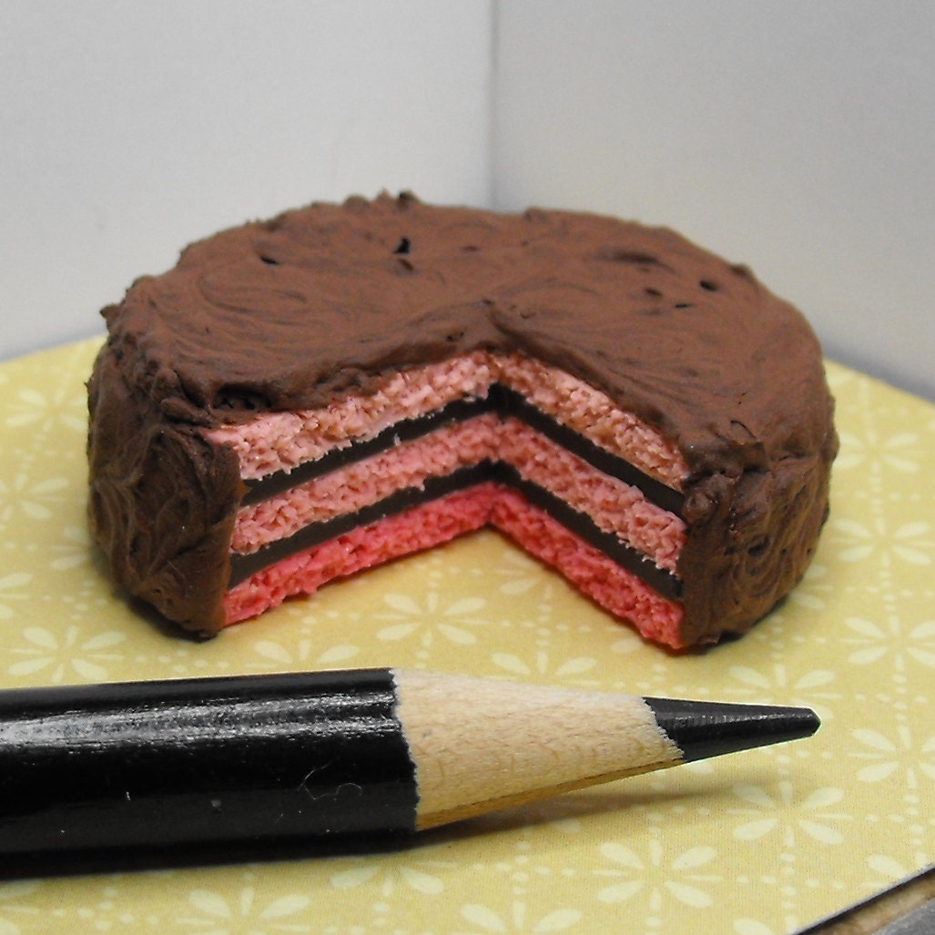 Pink Ombre Cake 3/4 FULL--Miniature