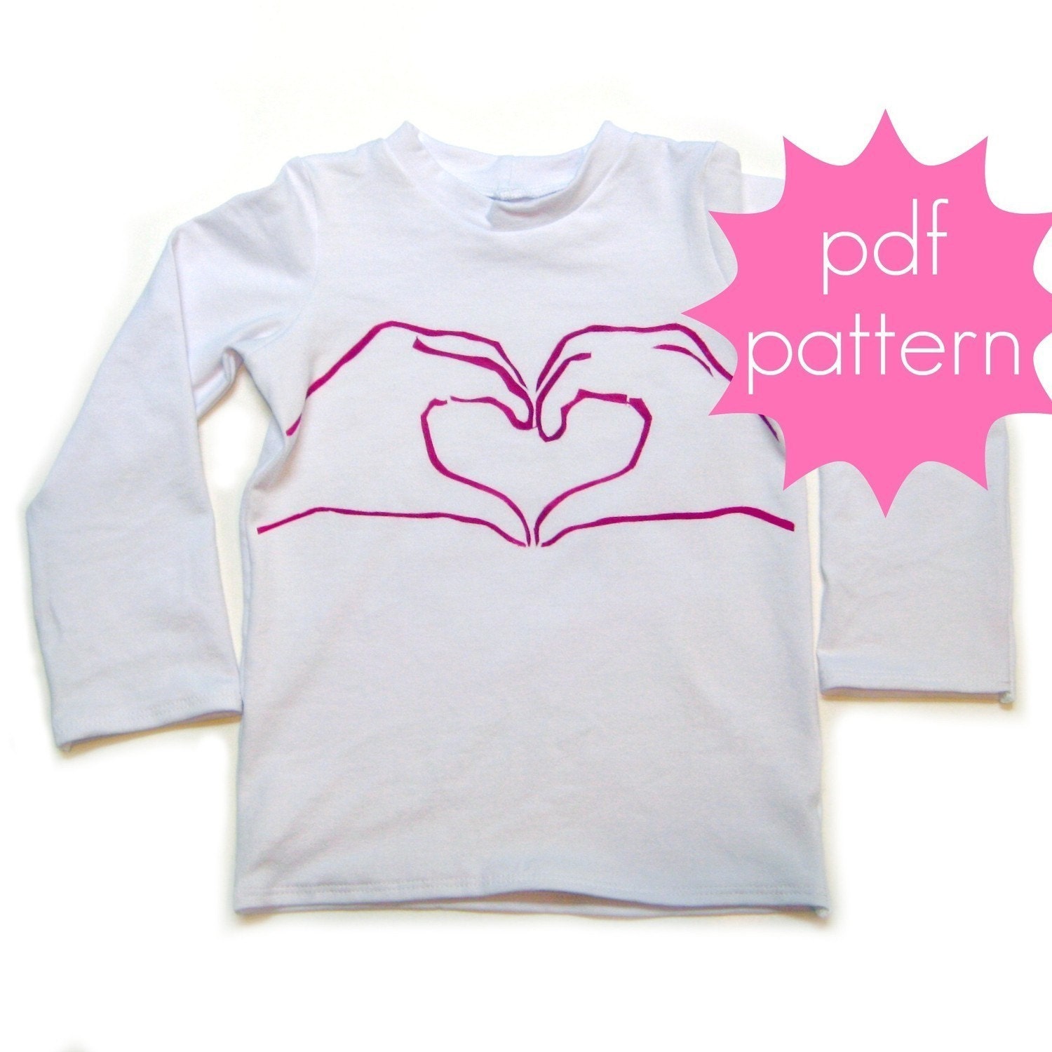 NEW - Classic Knit Tee PDF Sewing Pattern - short, 3/4, long sleeve options - nb-5t or 6-14, and doll