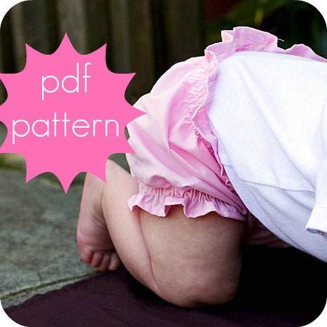 Bloomers - INSTANT download - PDF Sewing Pattern - Diaper Cover - nb, 3m, 6m, 12m, 18m, 2t, 3t, 4t, 5t, Doll (Preemie)