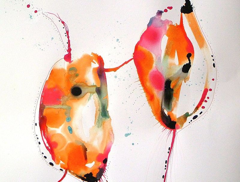 LARGE Original Abstract Watercolor Painting with Embroidery Titled "HOLLOW RESOLUTION"