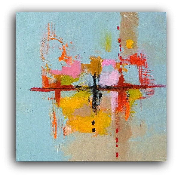 Modern Art an Original Abstract Landscape...A Painting by Christina Romeo TITLE: "Compromise"