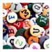 Cross-stitch Alphabet button badge
