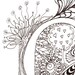 Monogram, Initial, Colour-Me-In Illuminated Letters - G, original art  drawings by melanie j cook