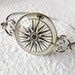 Antique Compass Bangle Bracelet - Choose your design Great Graduation Gift for the grad