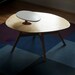 Modern Coffee Table -- Two-Tier, Birch Plywood on White Oak Legs