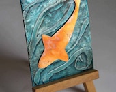 Koi metal art card with easel