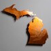 Copper Michigan map art