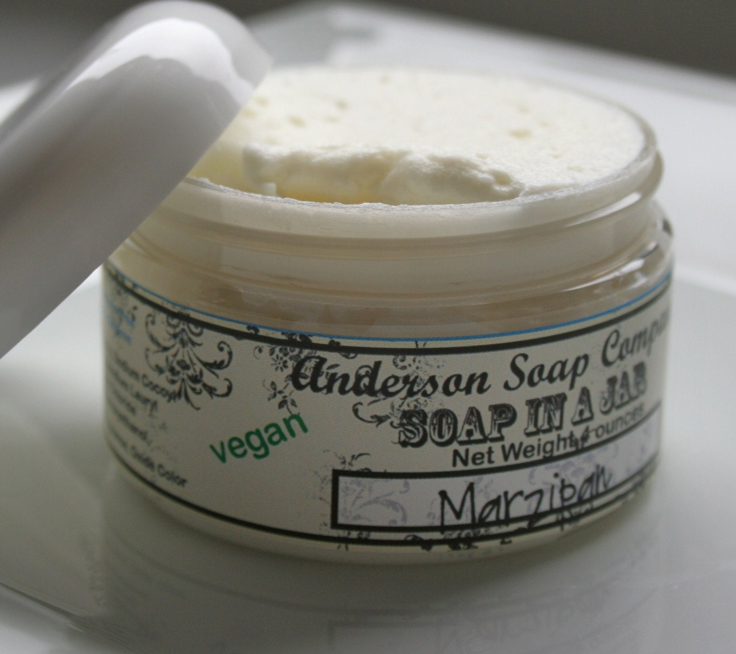 Marzipan (4 oz. jar) Soap In A Jar (Fluffy Whipp) (Vegan)