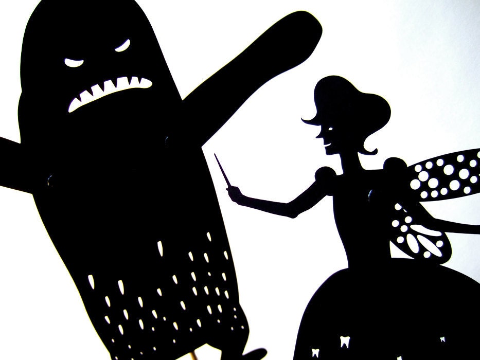 Yeti shadow puppet