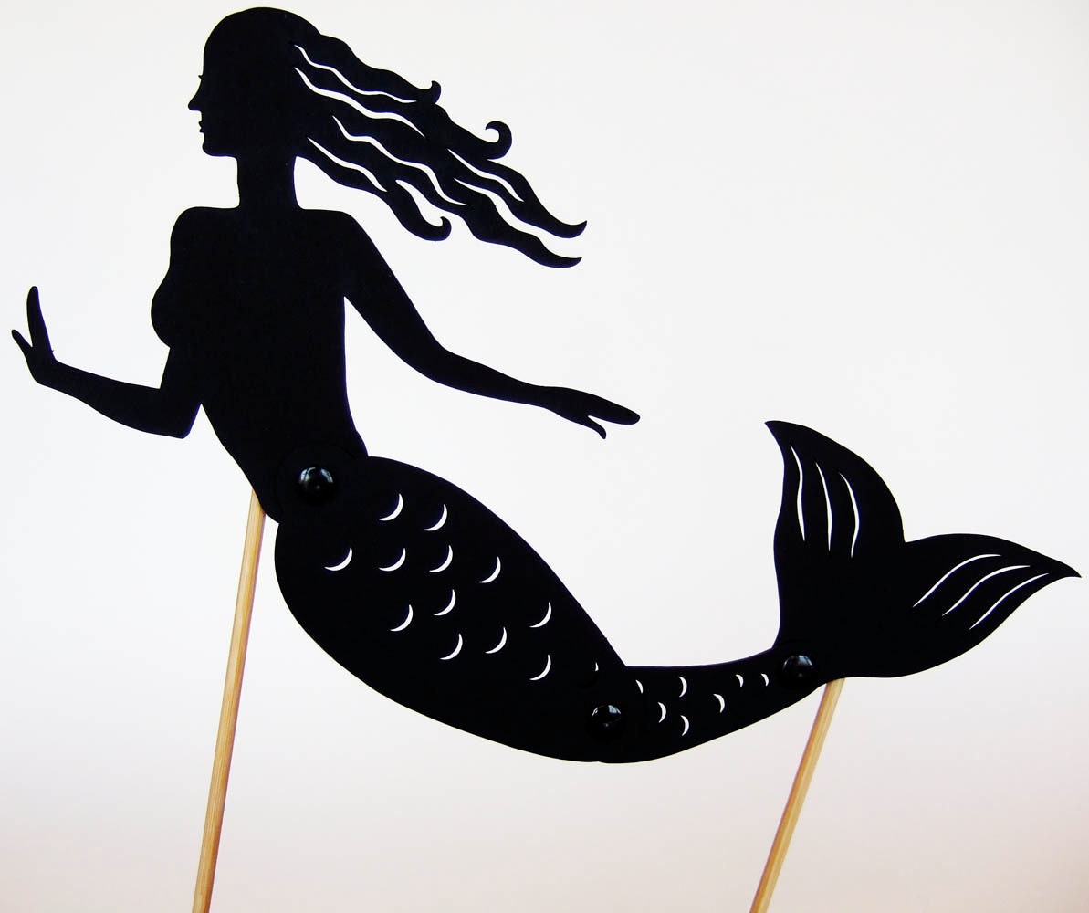 mermaid shadow puppet