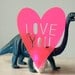 LOVE YOU night light in neon pink