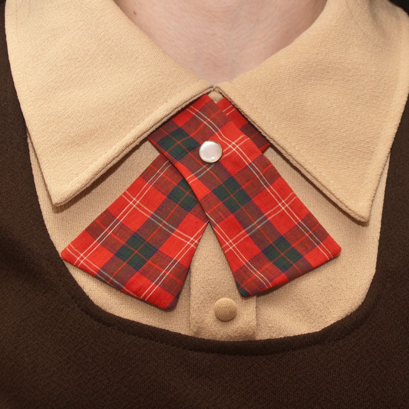 Womens Neck Tie - Red Plaid